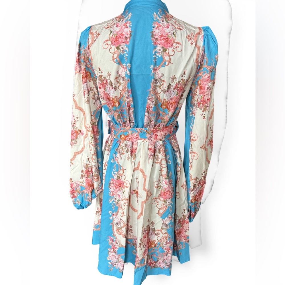 Vintage-Inspired Long Sleeve Floral Dress Retro Cottage Core Size Small - Picture 2 of 3